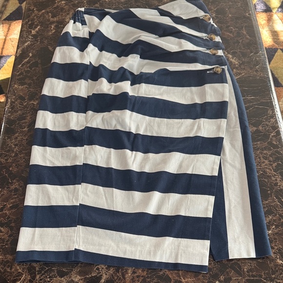 New York & Company Eva Mendes Nautical Striped Pencil Skirt - Size 10 - Picture 5 of 9